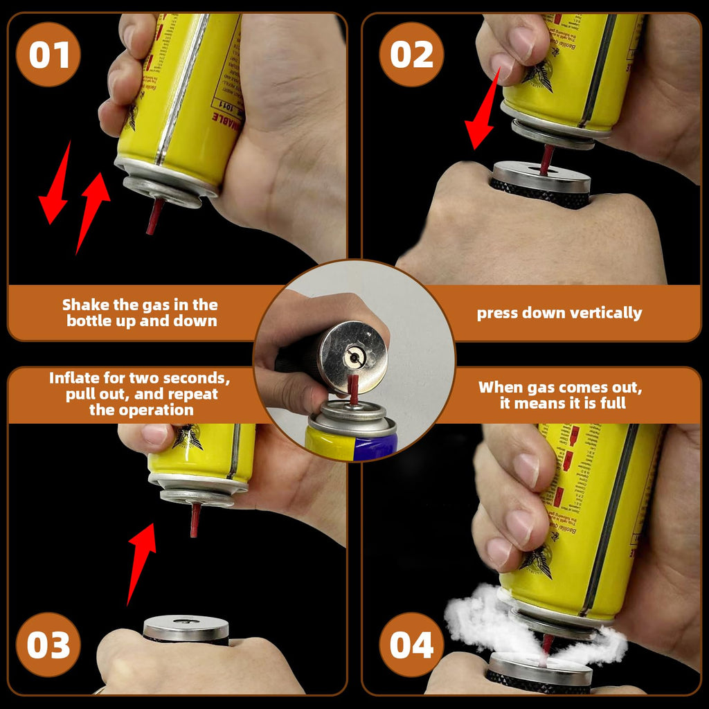 Butane Torch Lighter, Dual Flame Mode, Refillable, Adjustable Flame