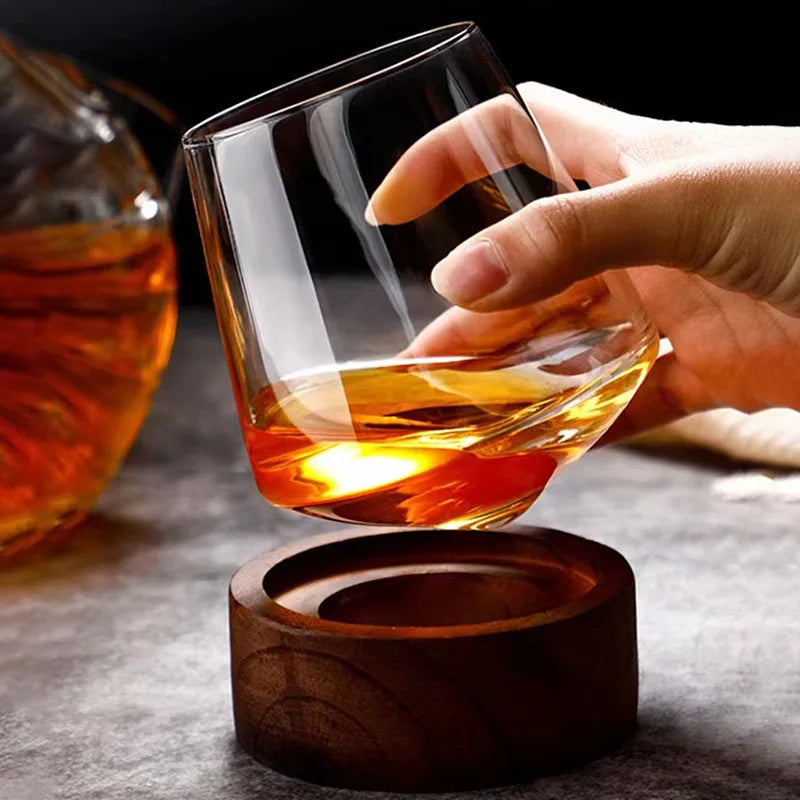 Dlight Decor Revolving Whiskey Glass 530ml Luxury Mug